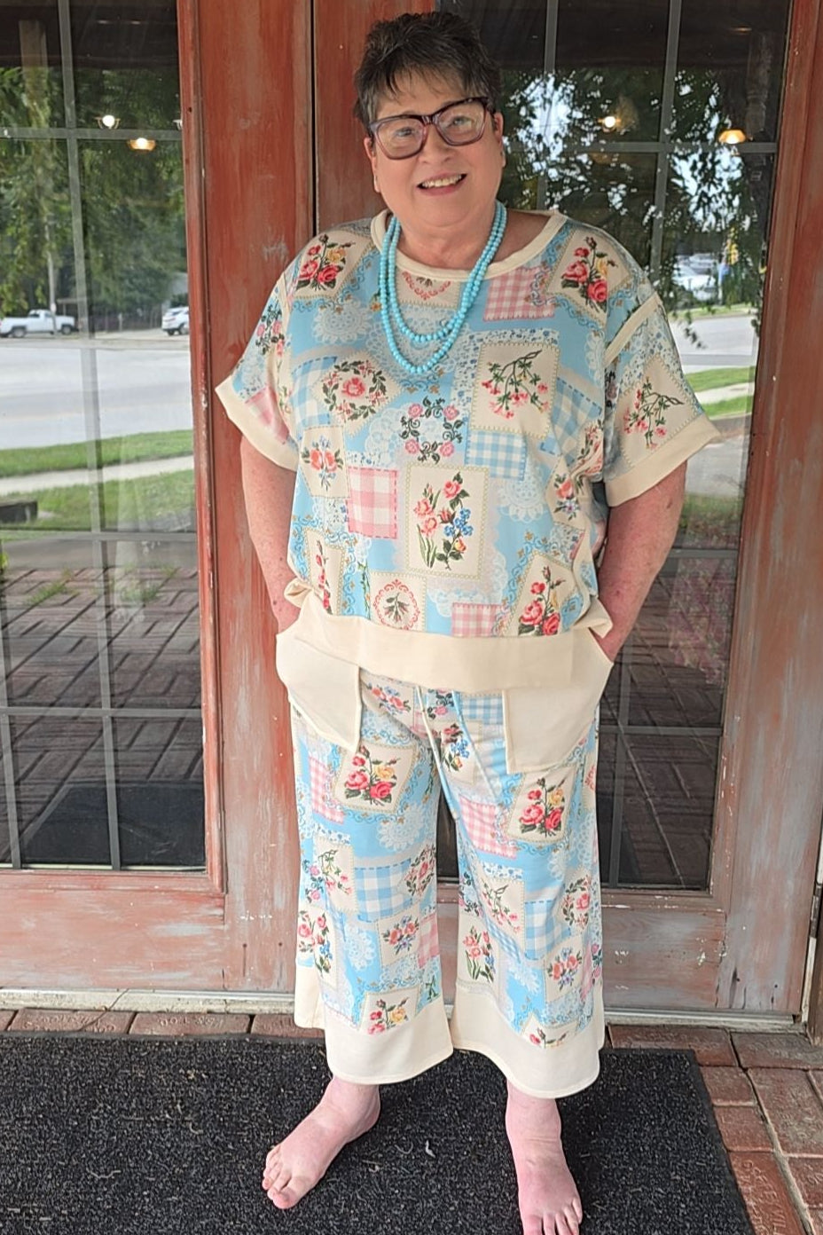 Heirloom Rose Baby Blue Top