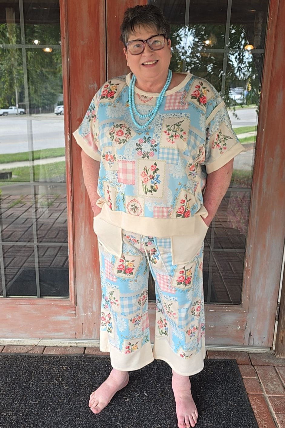 Heirloom Rose Baby Blue Pants