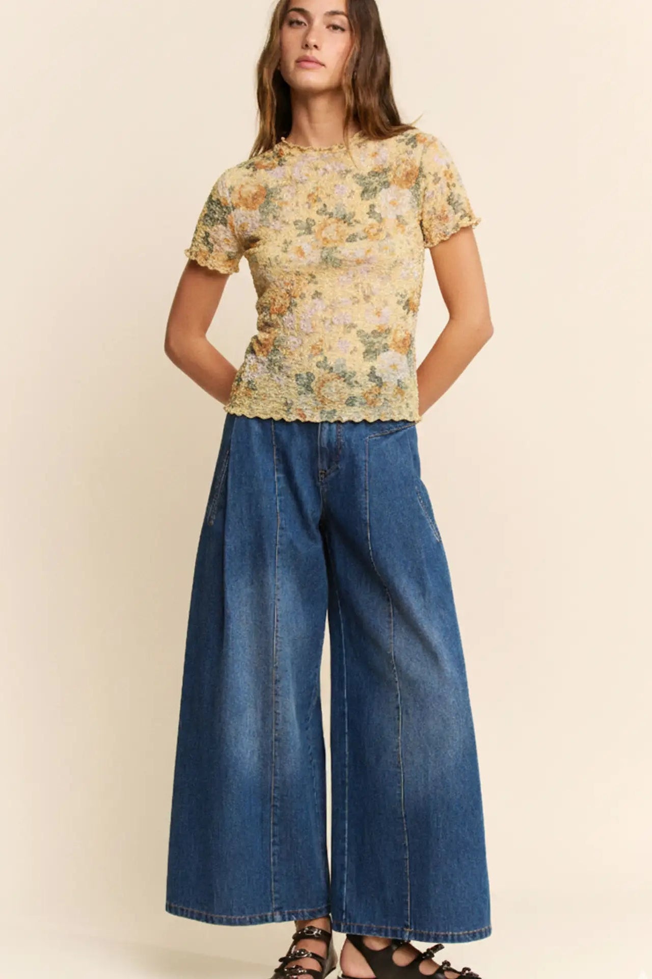Sunshine Meadow Mesh Blouse