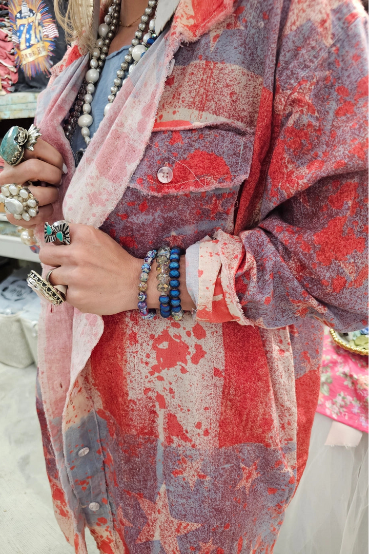 Firecracker Flare Shirt Dress