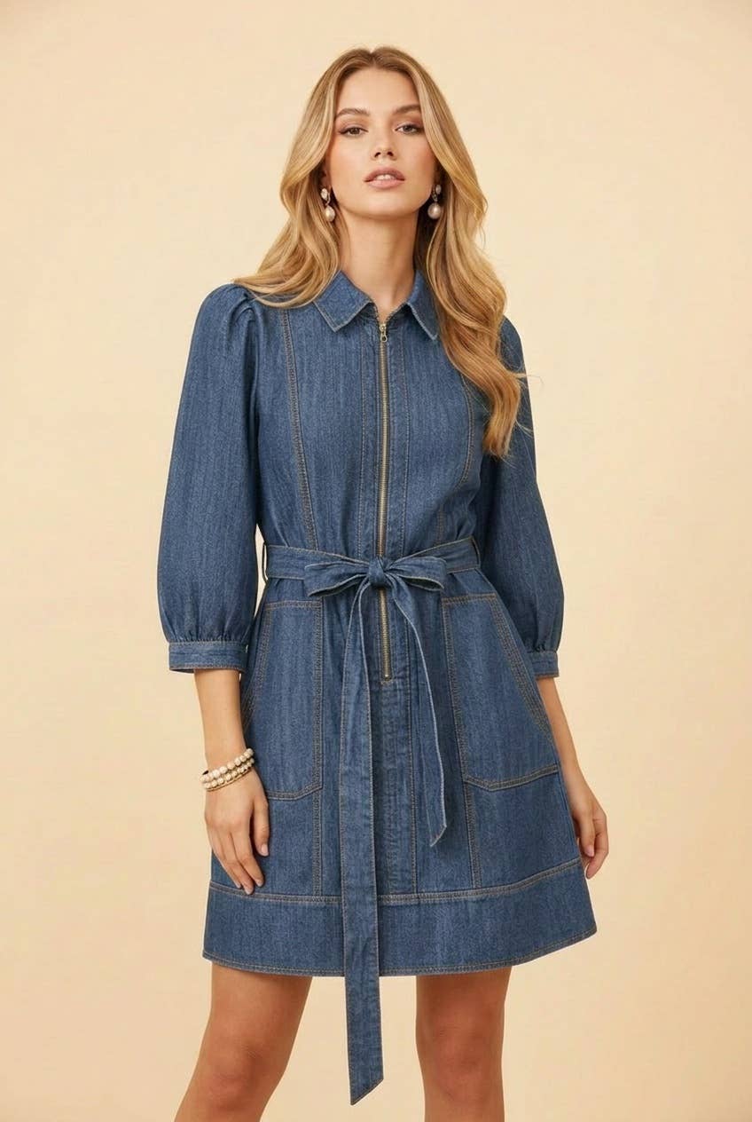 Rustling Willow Denim Dress