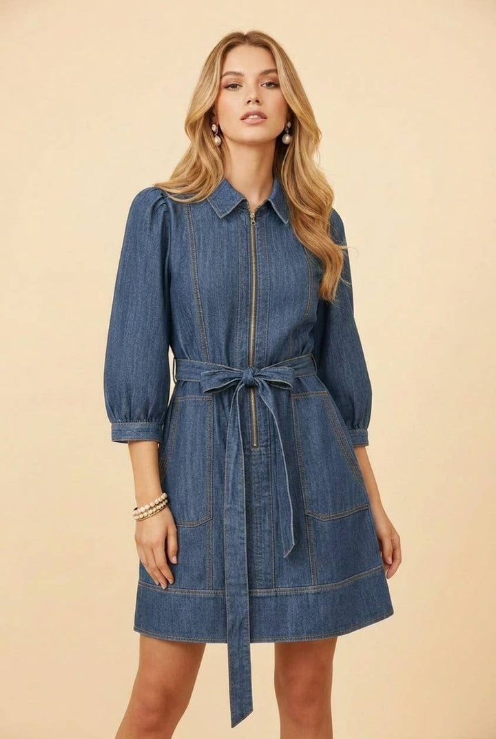 Rustling Willow Denim Dress
