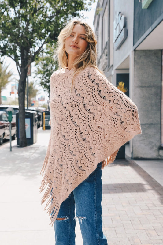 Woven Blush Shawl