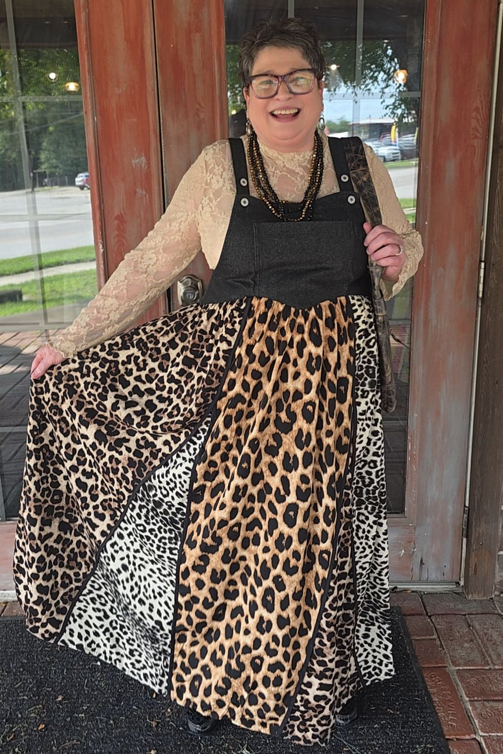 Spotted & Spoiled Overall Maxi Dress