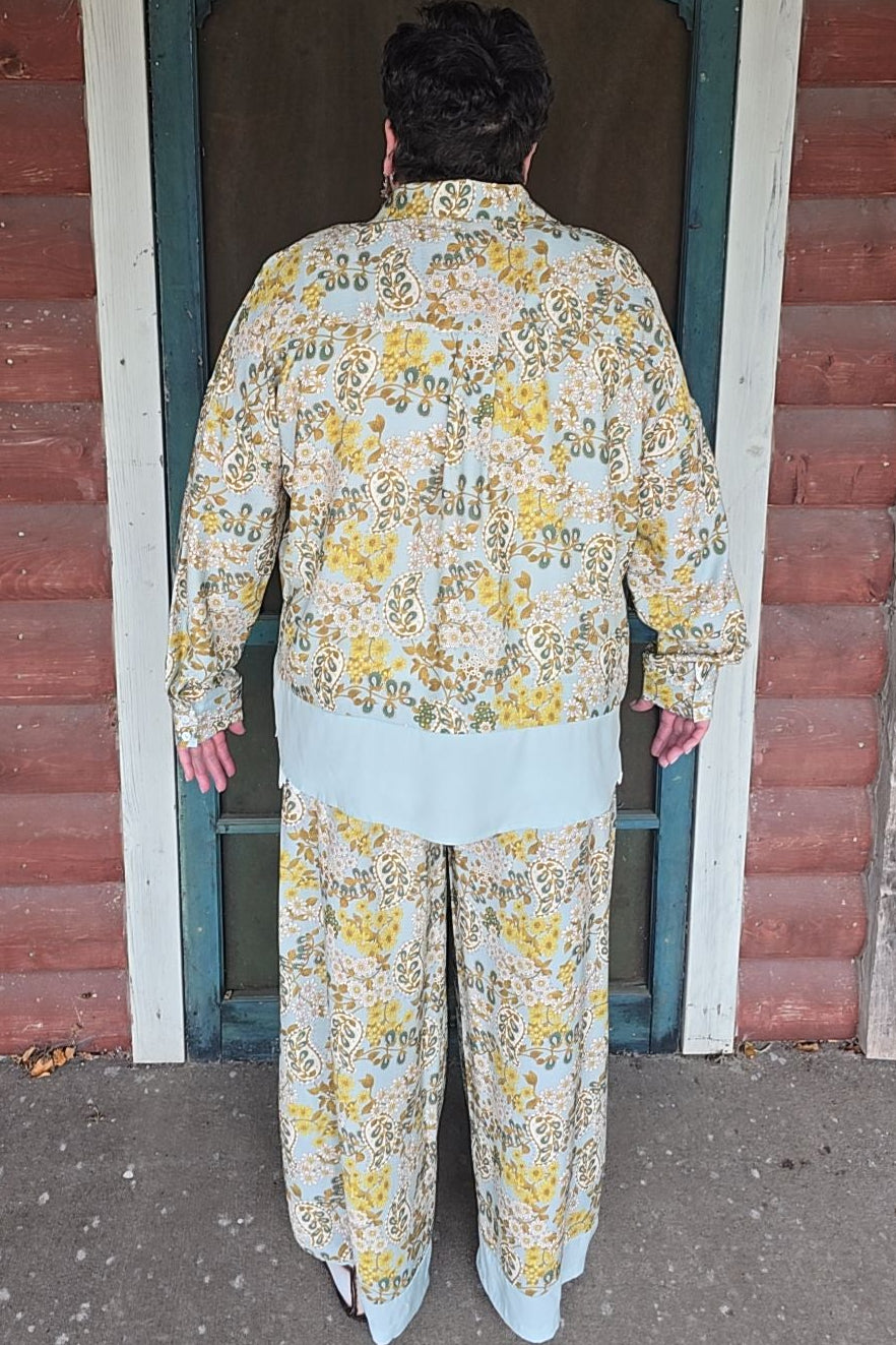 Golden Fern Floral Pants