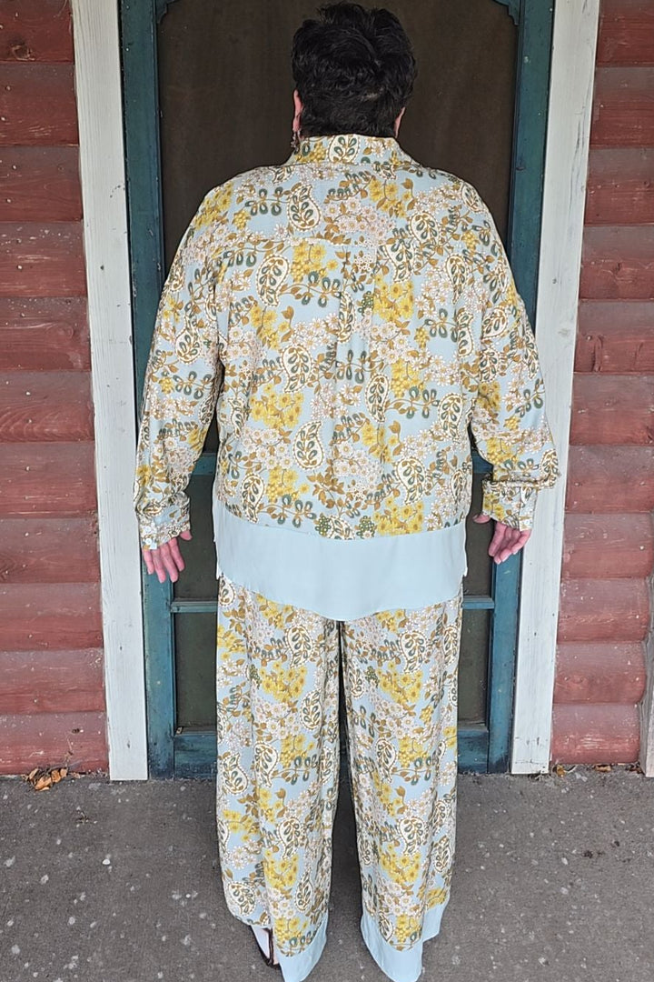 Golden Fern Floral Blouse