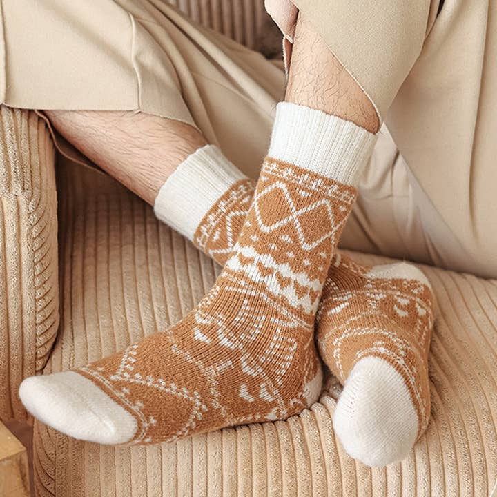 Turmeric & Cream Winter Socks