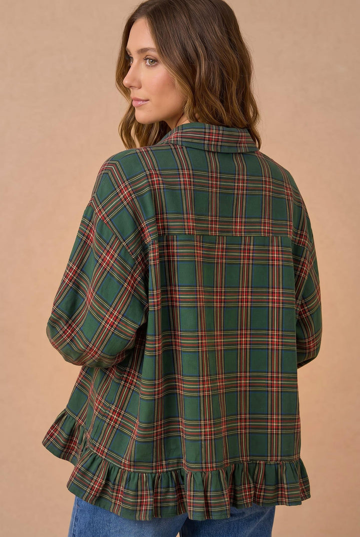 Vintage Forest Tartan Top