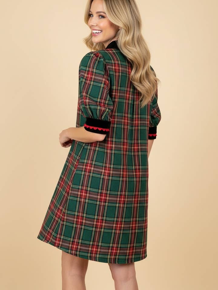 Mistletoe Plaid Dress