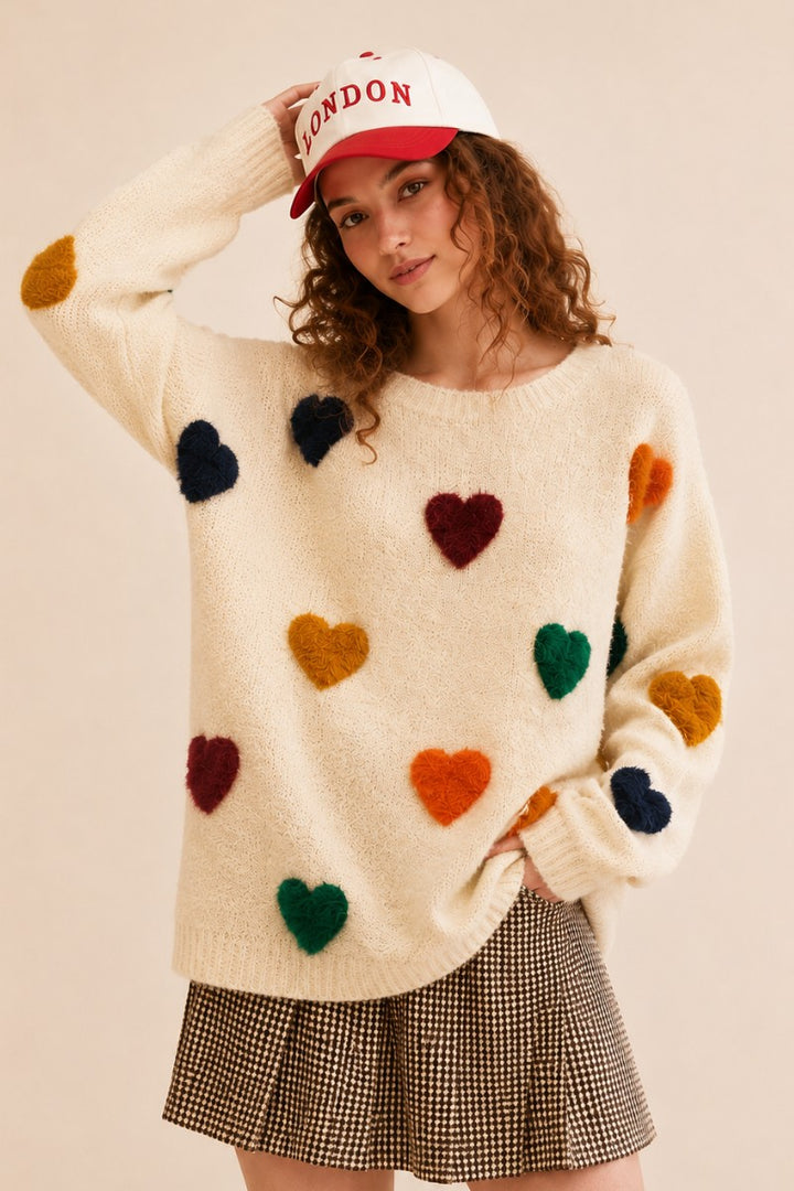 Confetti Hearts Sweater