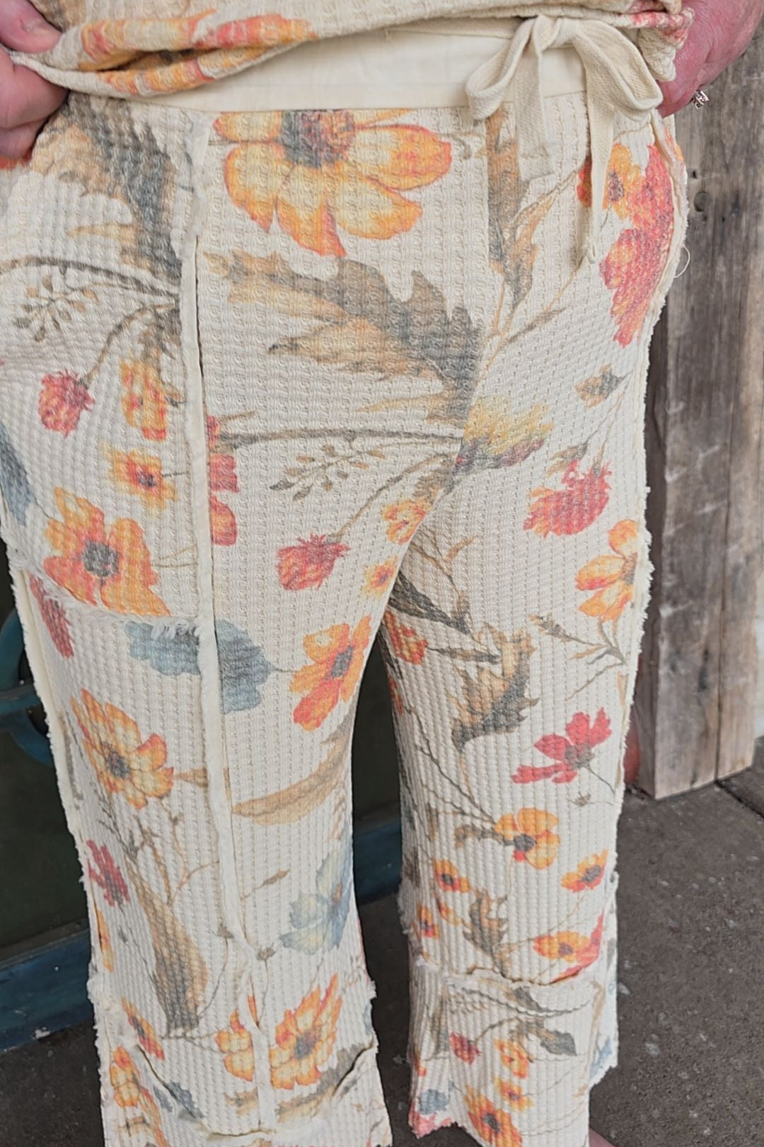 Flower Market Amber Waffle Pants