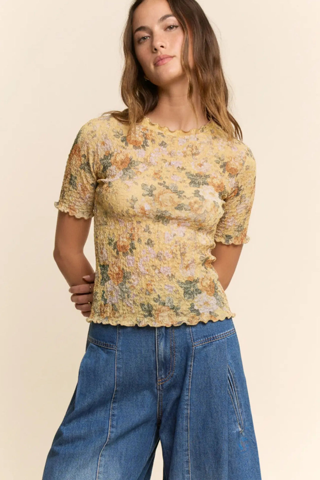Sunshine Meadow Mesh Blouse