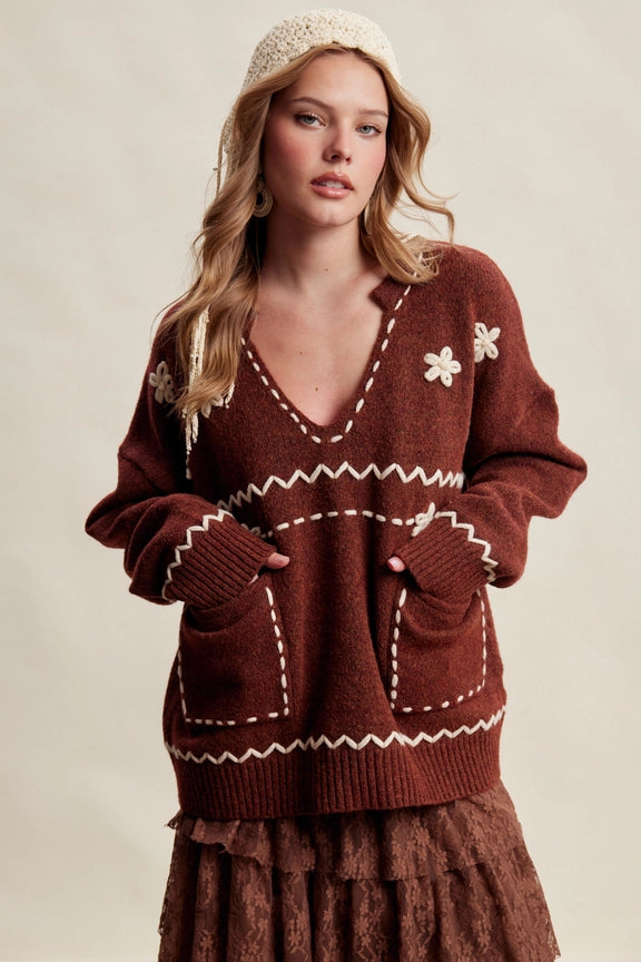 Ivory Thread Maple Knit Sweater
