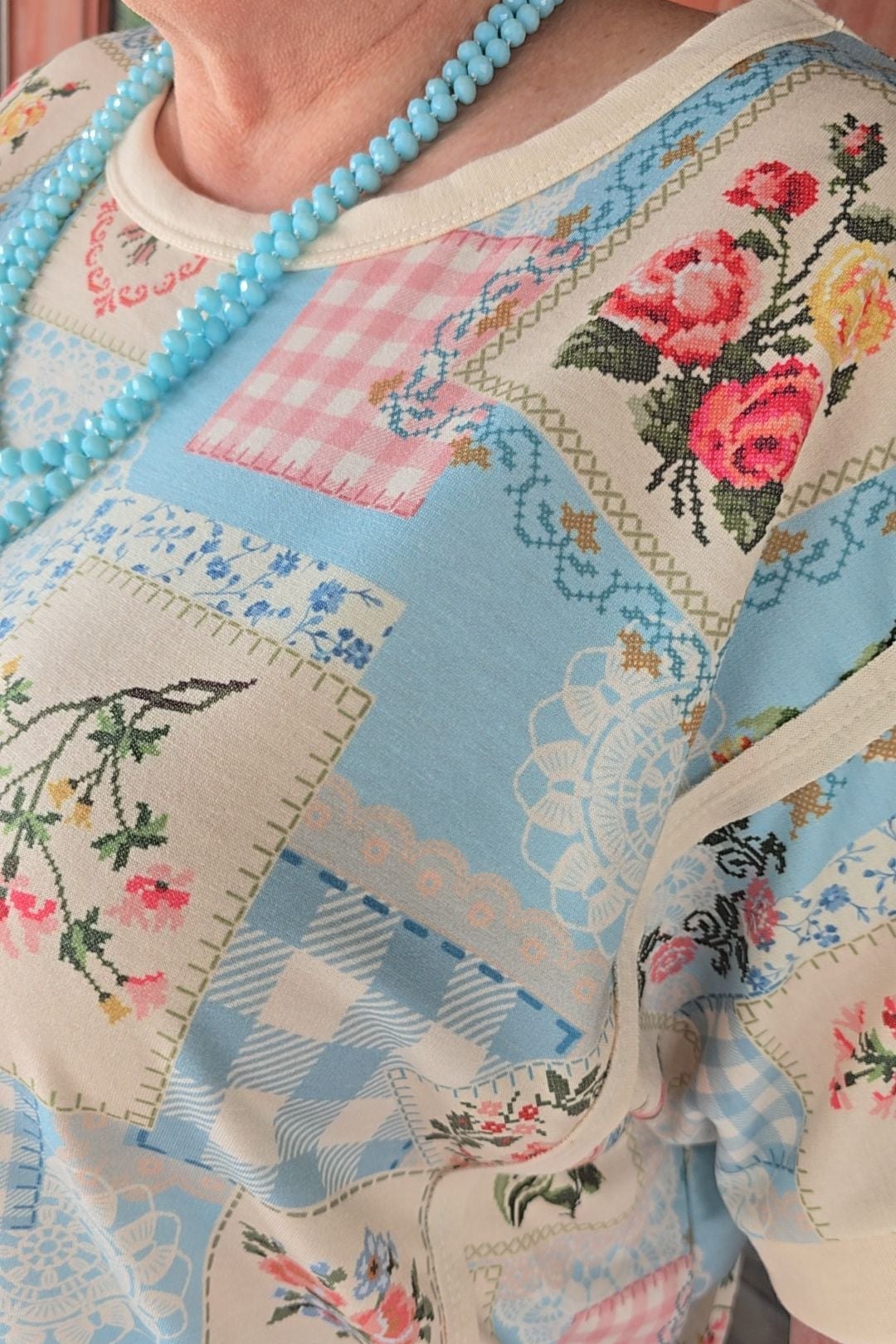 Heirloom Rose Baby Blue Top