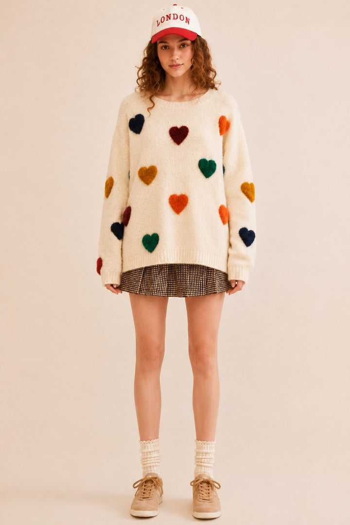 Confetti Hearts Sweater