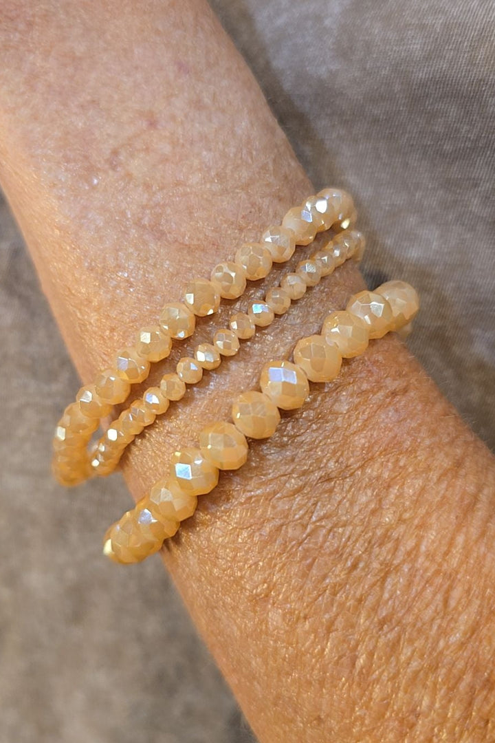 Sparkle And Shine Beige Bracelet Set