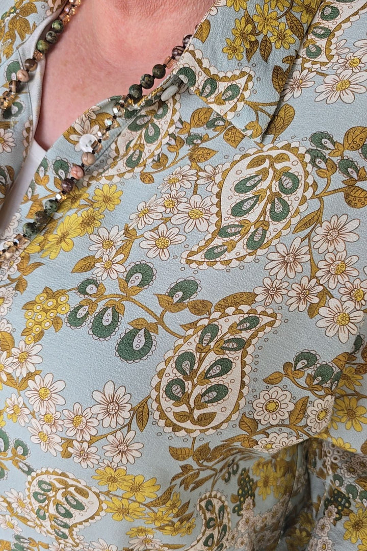 Golden Fern Floral Blouse