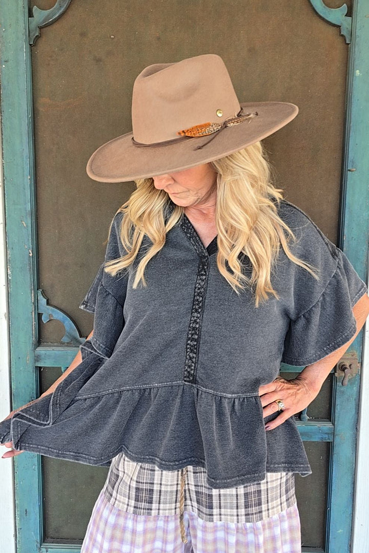 Slate Ridge Hooded Poncho Blouse