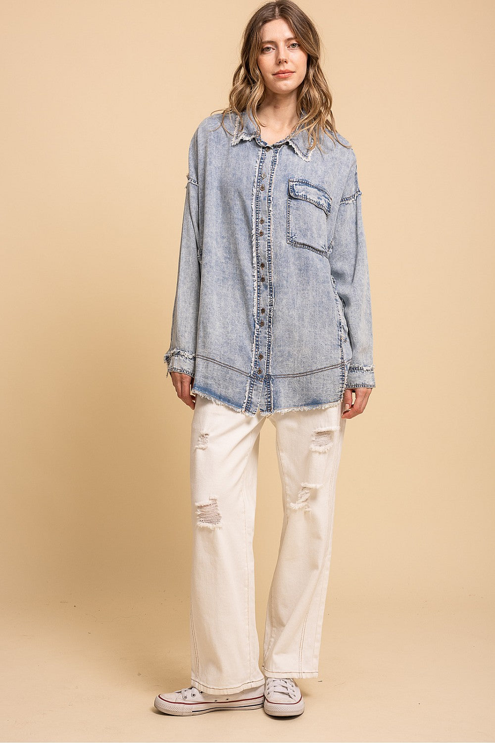 Classic Comfort Light Denim Top