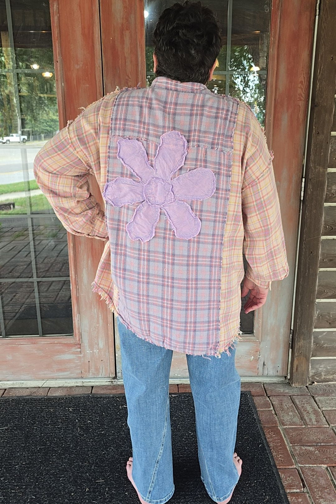 Plaid Daisy Cotton Blouse