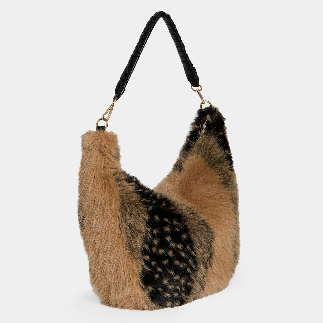 Sable &amp; Cream Faux Fur Purse