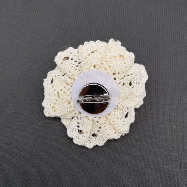 Dusty Rose &amp; Cream Blossom Brooch
