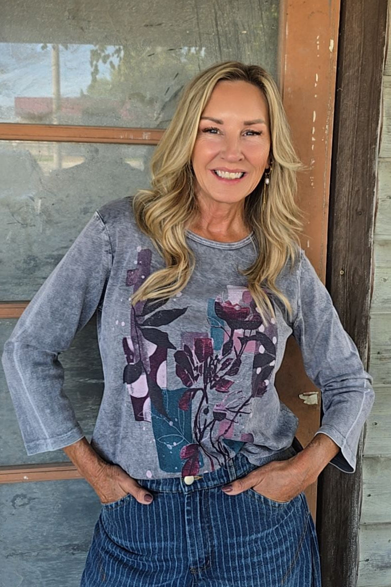 Amethyst Petal Cotton Tunic