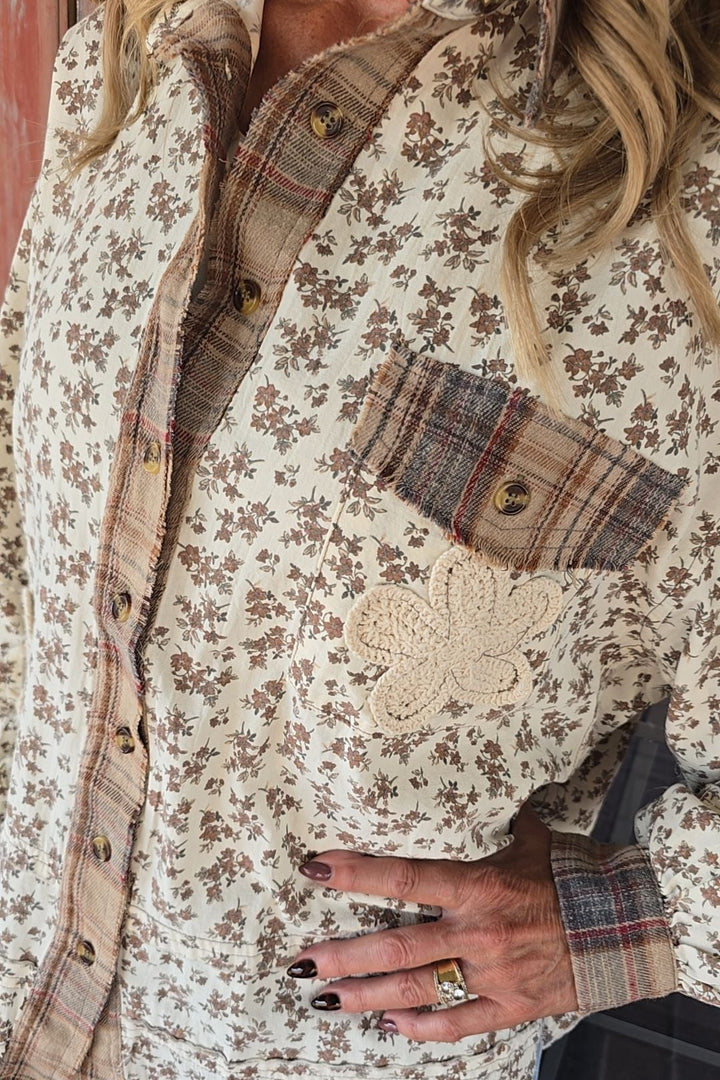 Heritage Petal Patchwork Blouse