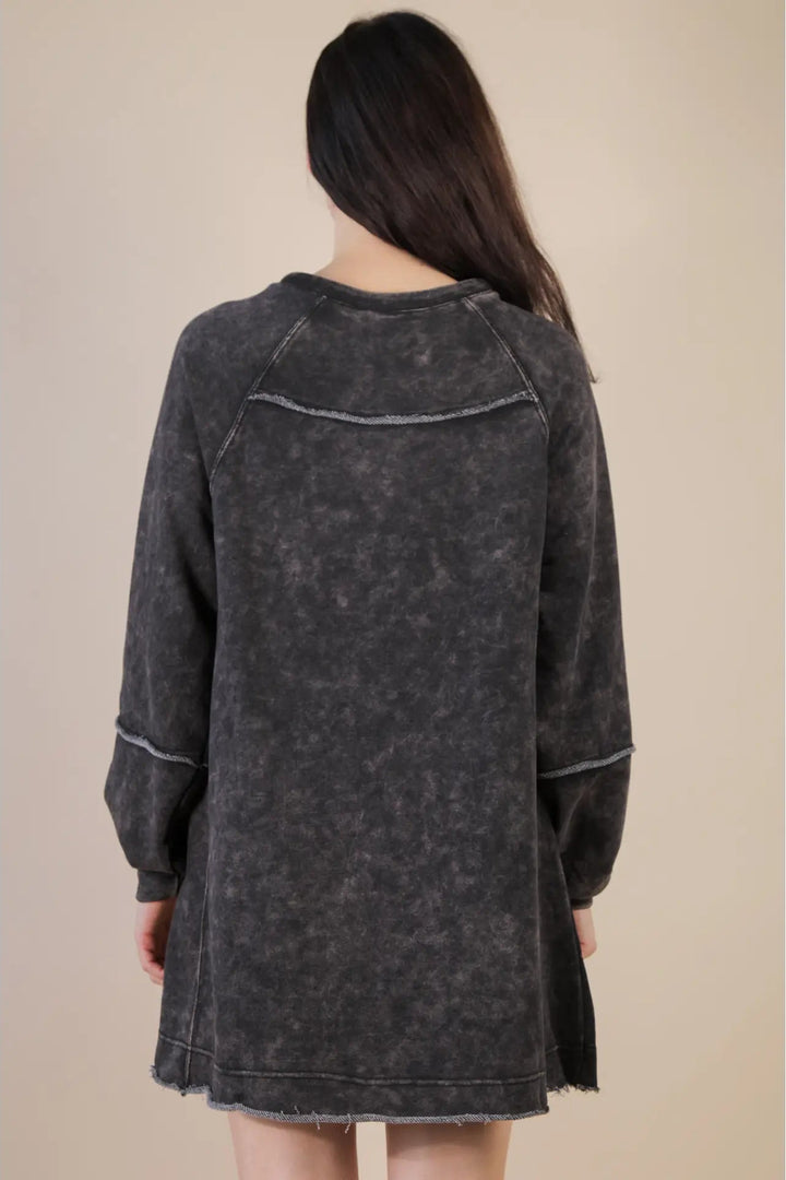 Onyx Dusk Mineral Wash Tunic Dress