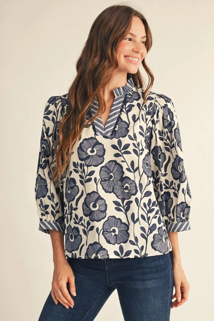 Blue Bellflower Blouse