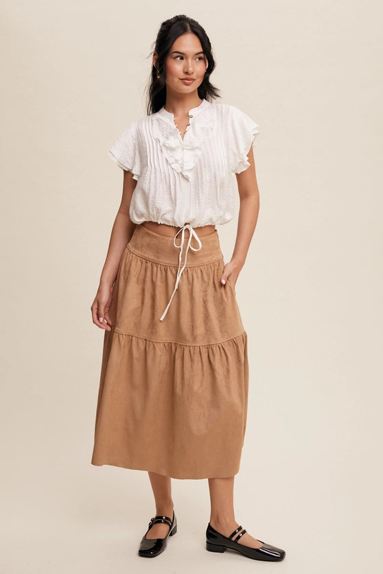 Whispering Sands Tiered Skirt