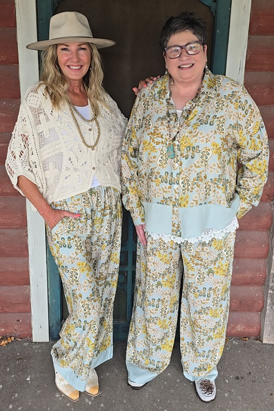 Golden Fern Floral Pants