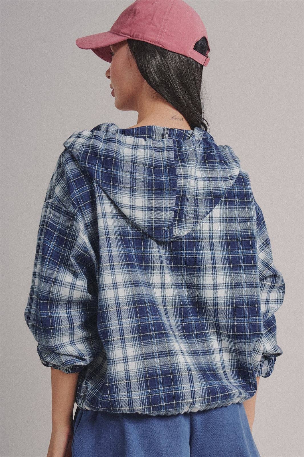 Rustic Ridge Hooded Crop Shacket