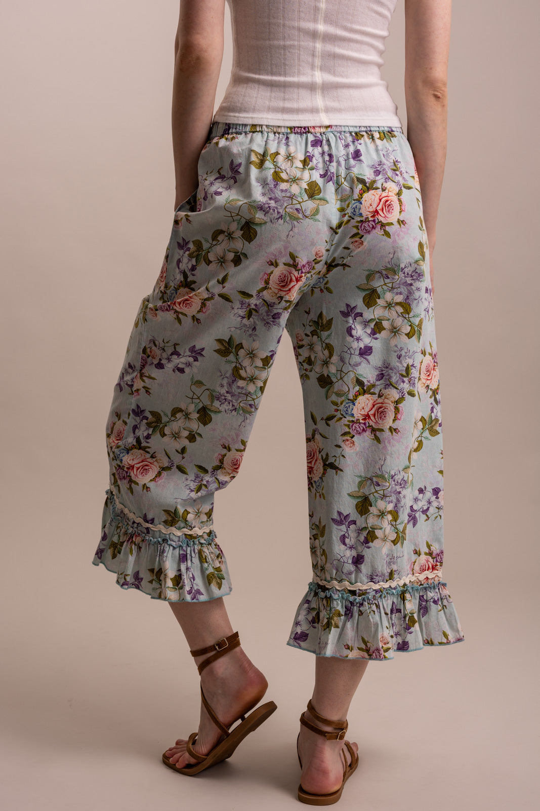 Fun and Frilly Blue Flower Pants