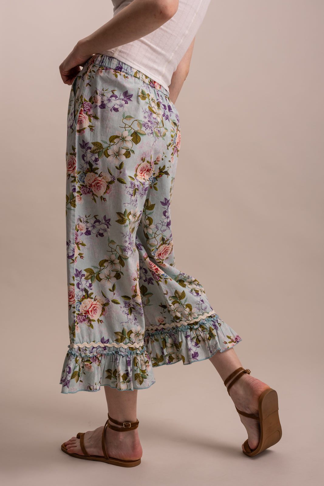 Fun and Frilly Blue Flower Pants