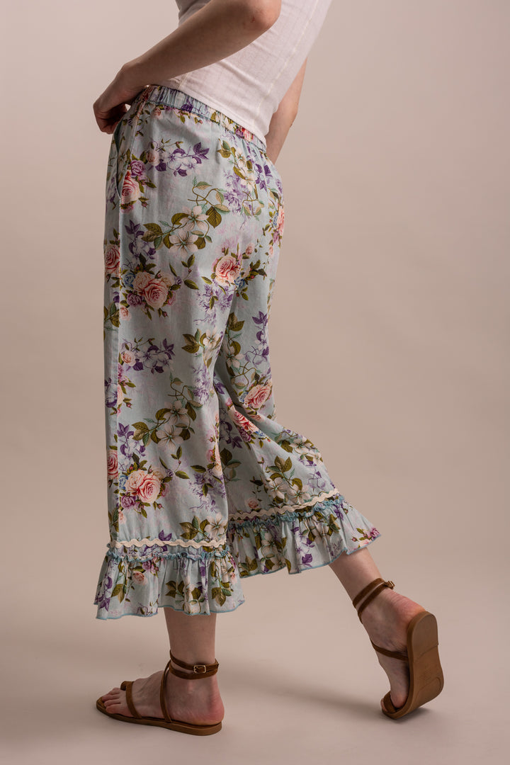 Fun and Frilly Blue Flower Pants