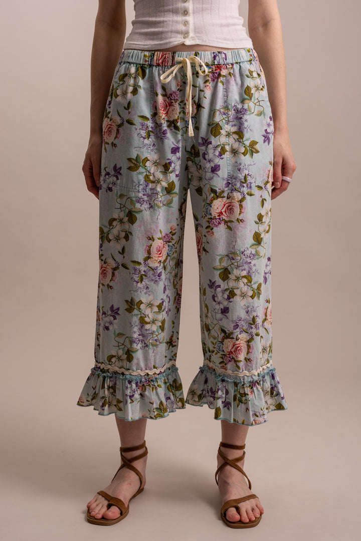 Fun and Frilly Blue Flower Pants