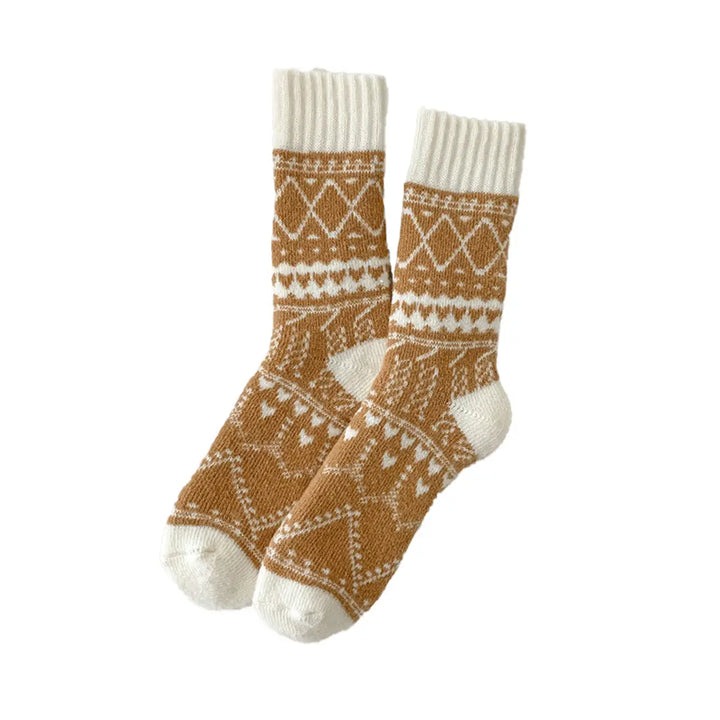 Turmeric &amp; Cream Winter Socks