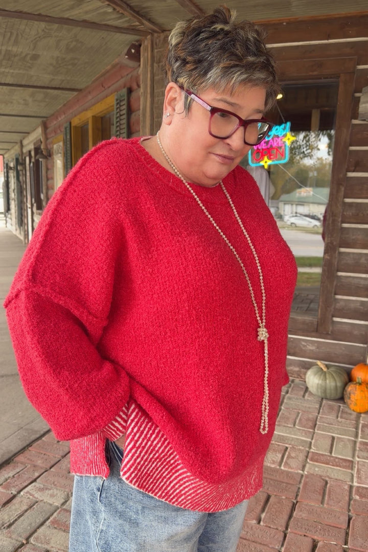 Cozy Crimson Sweater