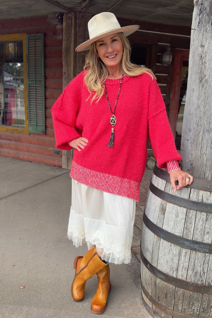 Cozy Crimson Sweater