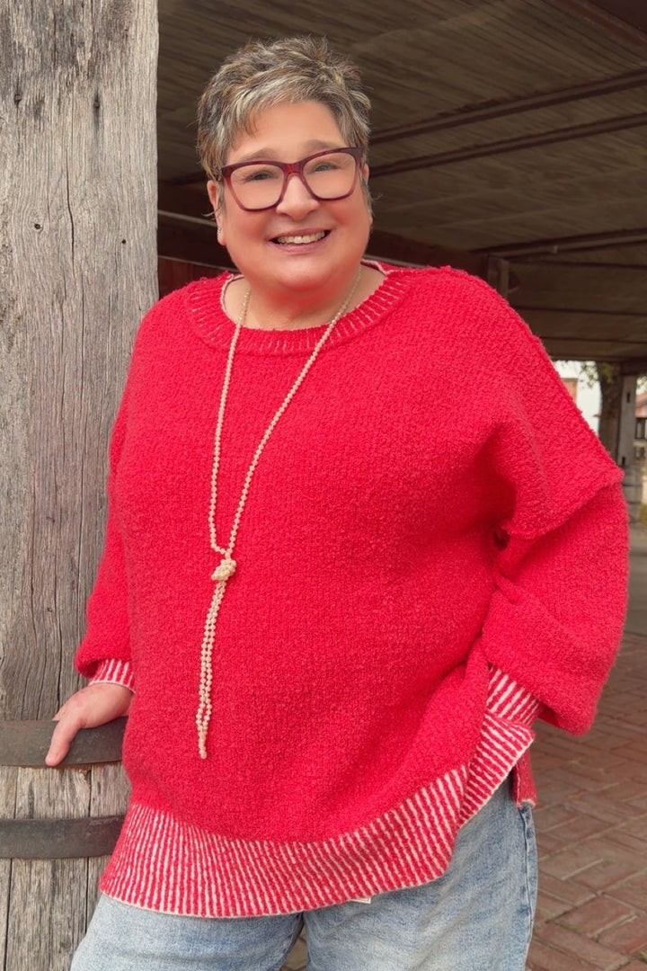Cozy Crimson Sweater