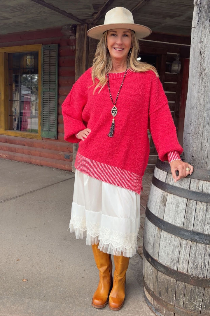 Cozy Crimson Sweater