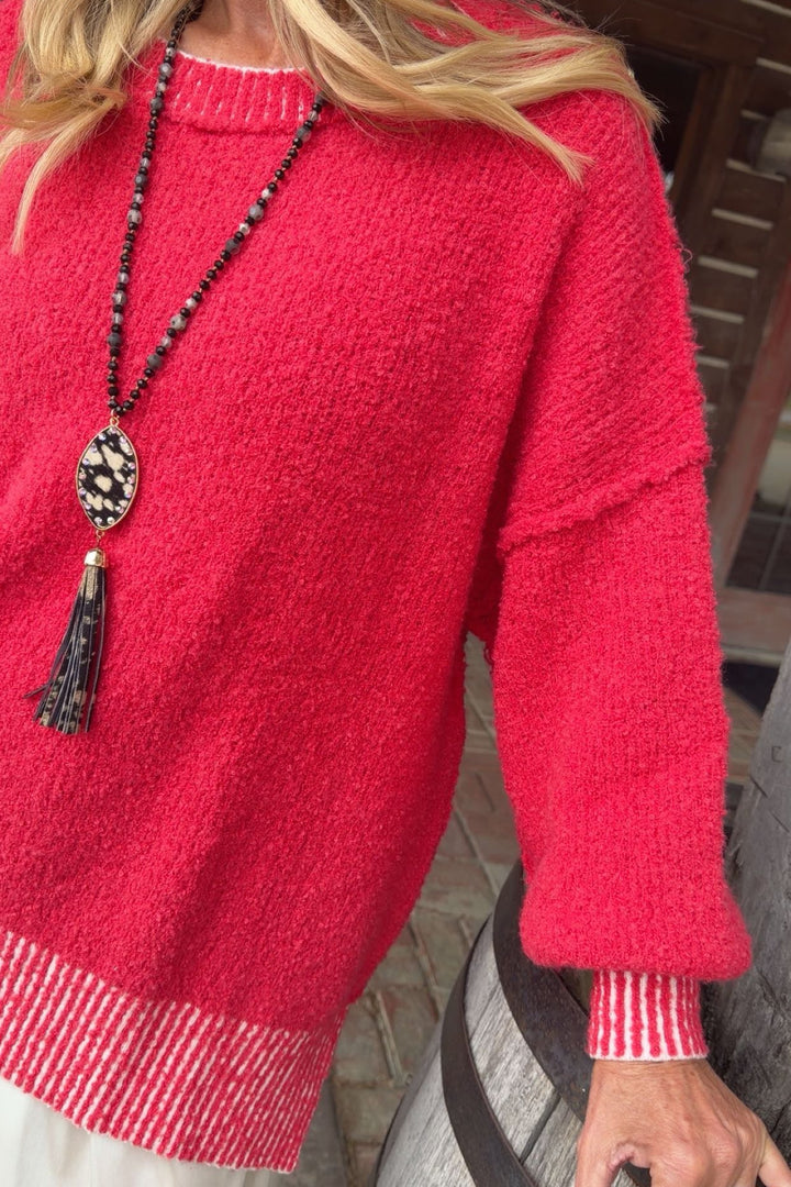 Cozy Crimson Sweater