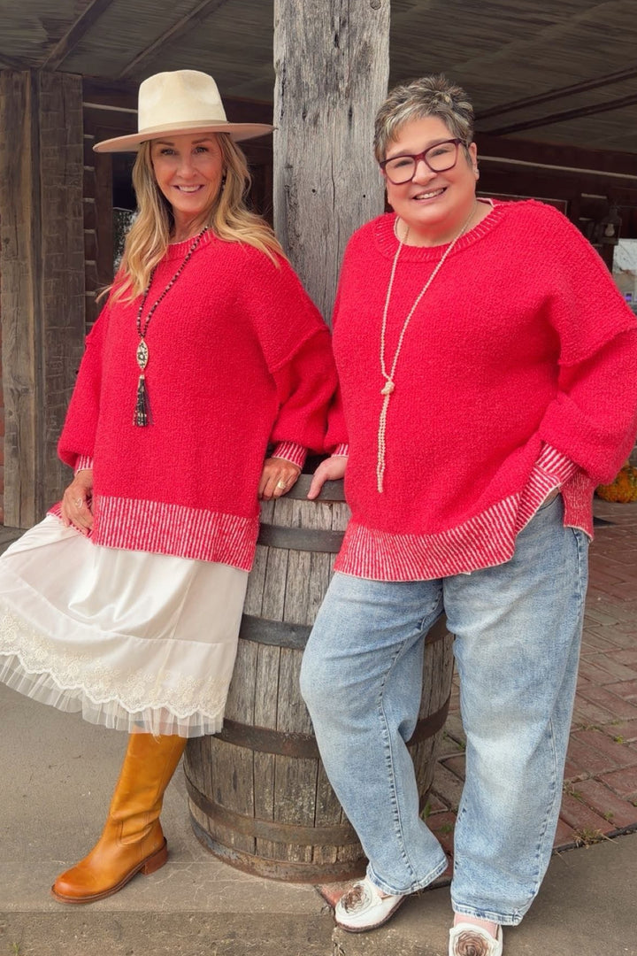 Cozy Crimson Sweater