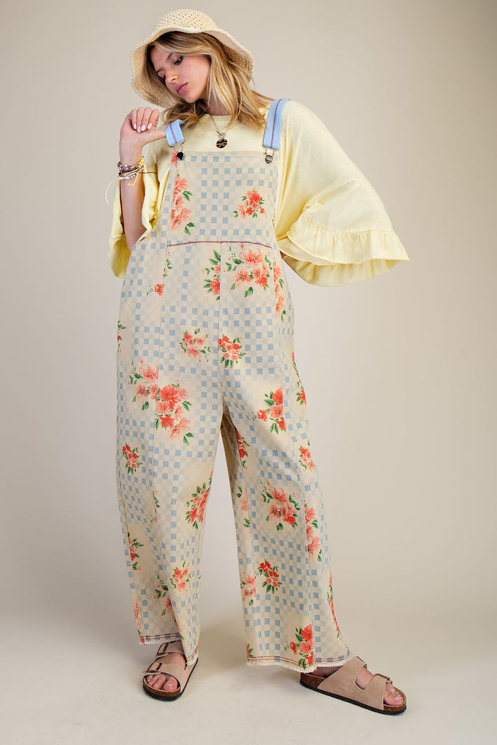 Picnic Patchwork Twill Overalls