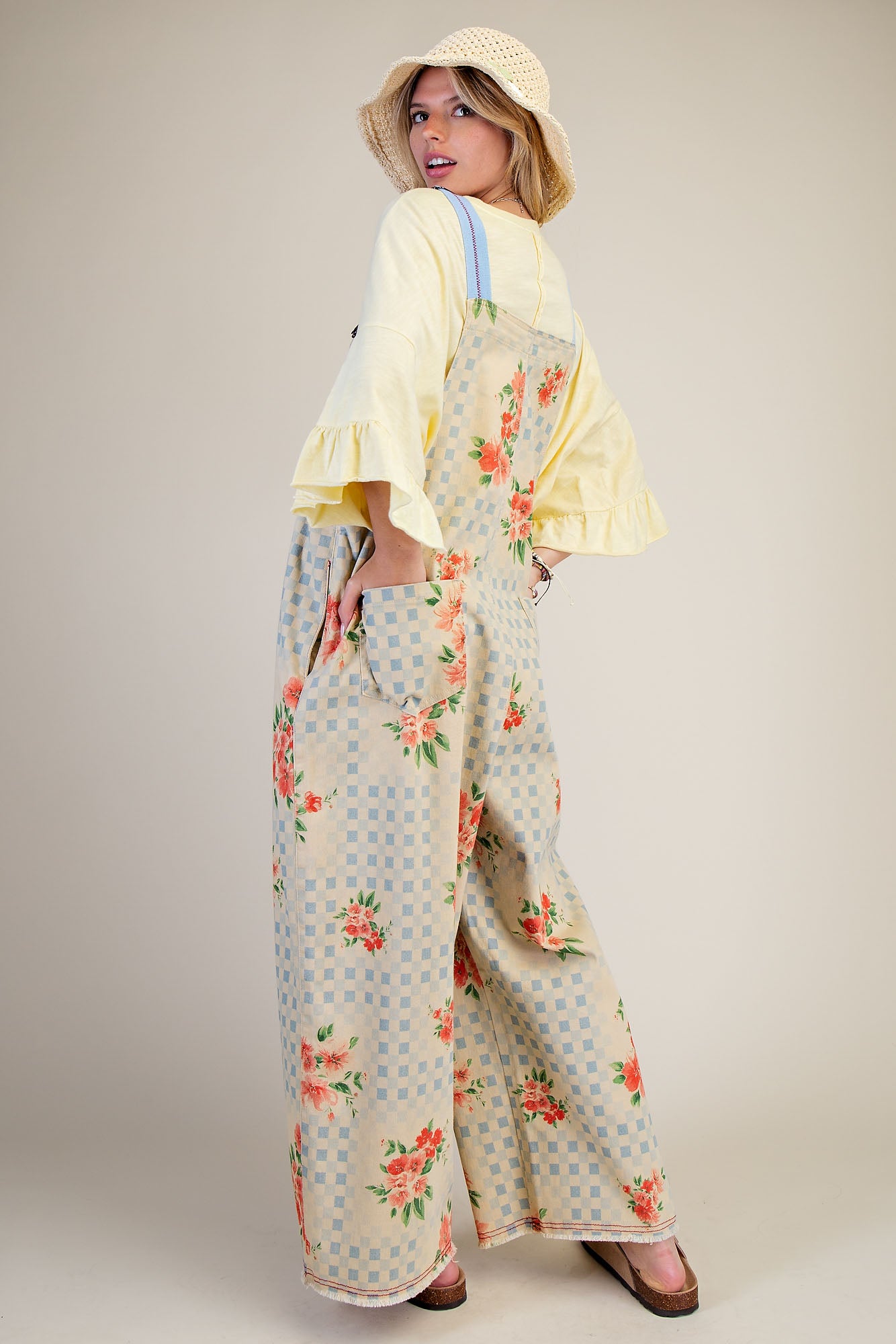 Picnic Patchwork Twill Overalls
