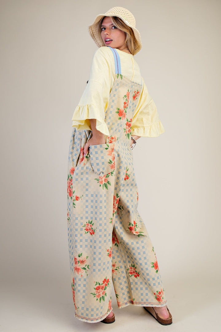 Picnic Patchwork Twill Overalls