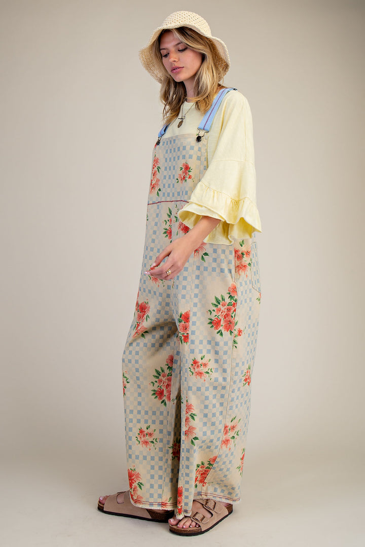 Picnic Patchwork Twill Overalls