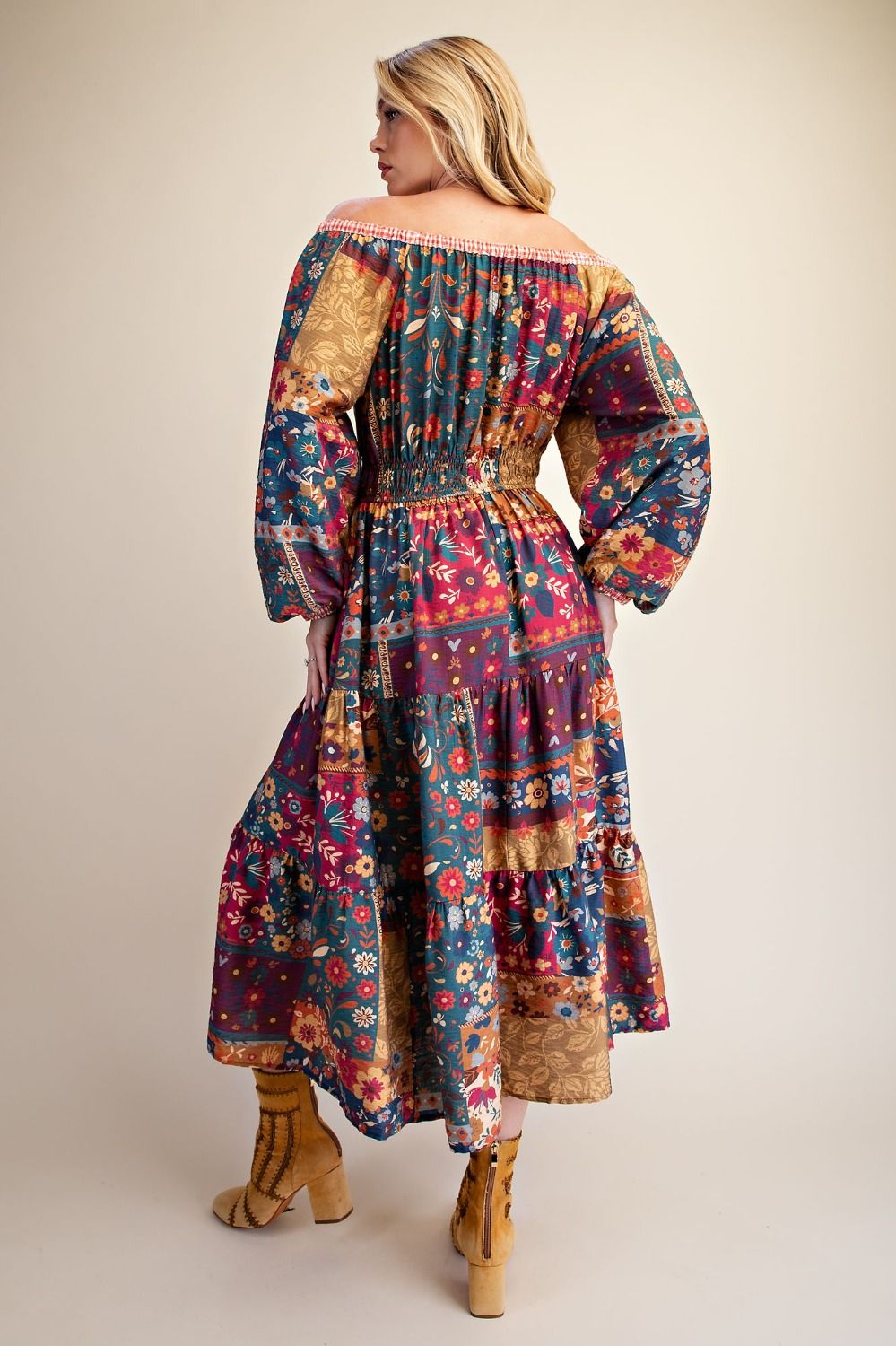 Painted Mosaic Maxi Dress