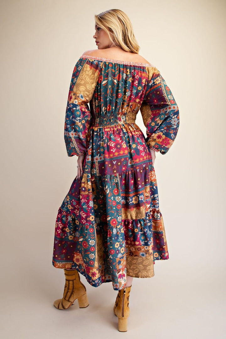 Painted Mosaic Maxi Dress